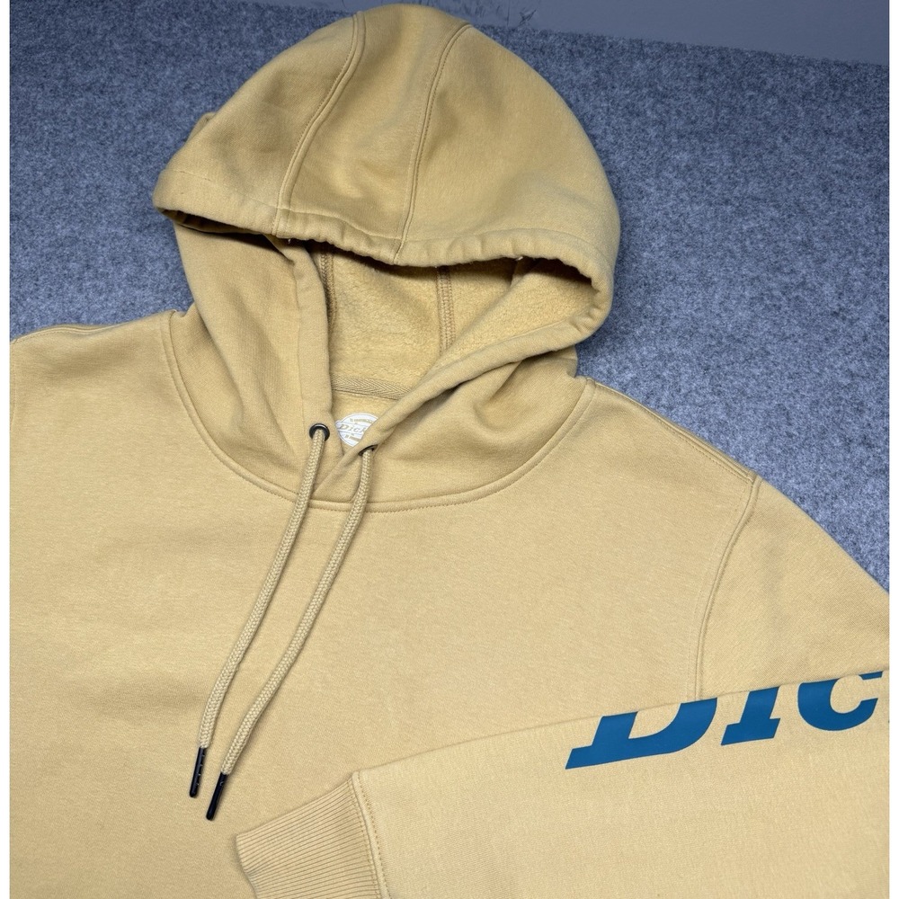 Dickies Pullover Hoodie Mens XL Khaki Sweatshirt Workwear Water Repellent Logo